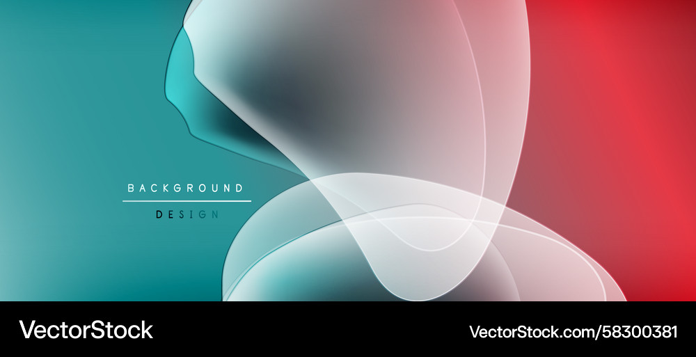 Abstract fluid shapes overlap creating dynamic Vector Image