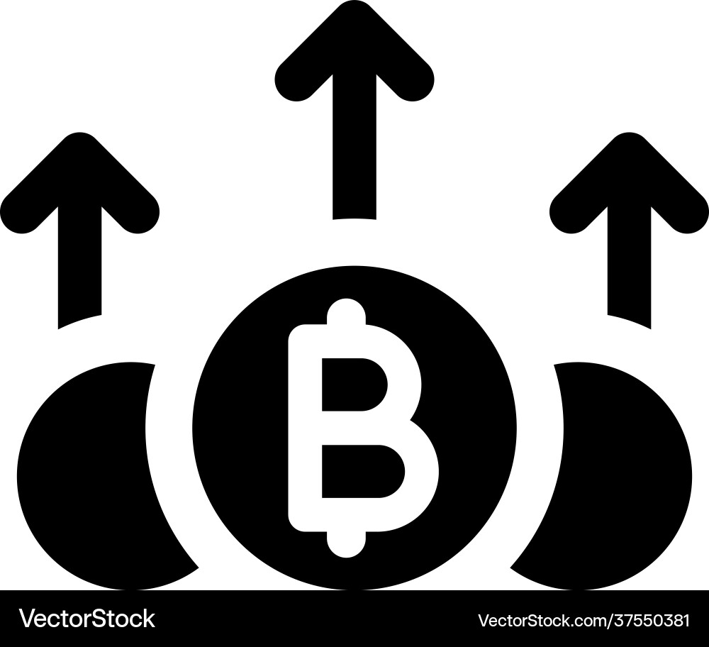 Cryptocurrency value icon – Royalty-Free Vector | VectorStock