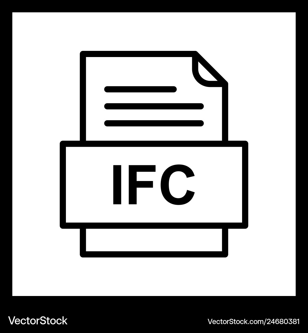 Ifc file document icon Vector Image