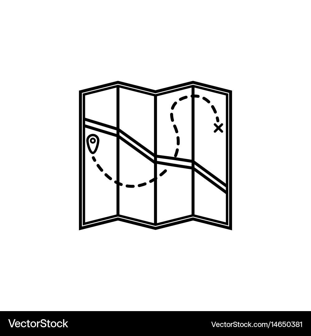Map Pointer Icon - Navigation vector image