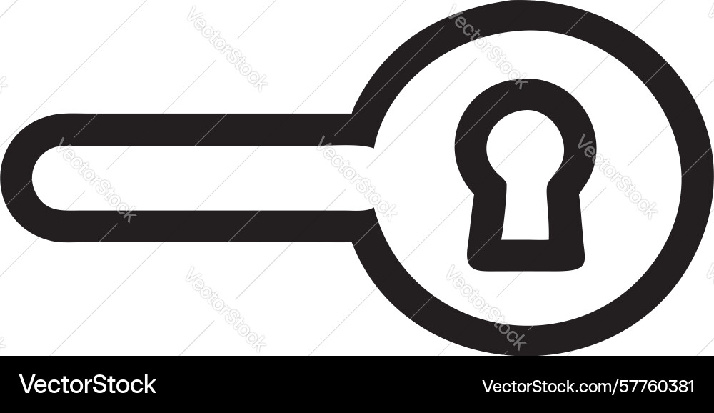 Modern keyhole security access icon design vector image