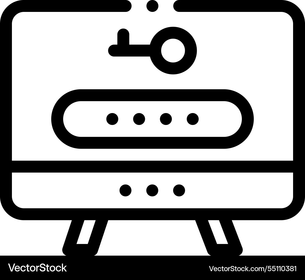 Myopia icon thin linear style design isolated vector image
