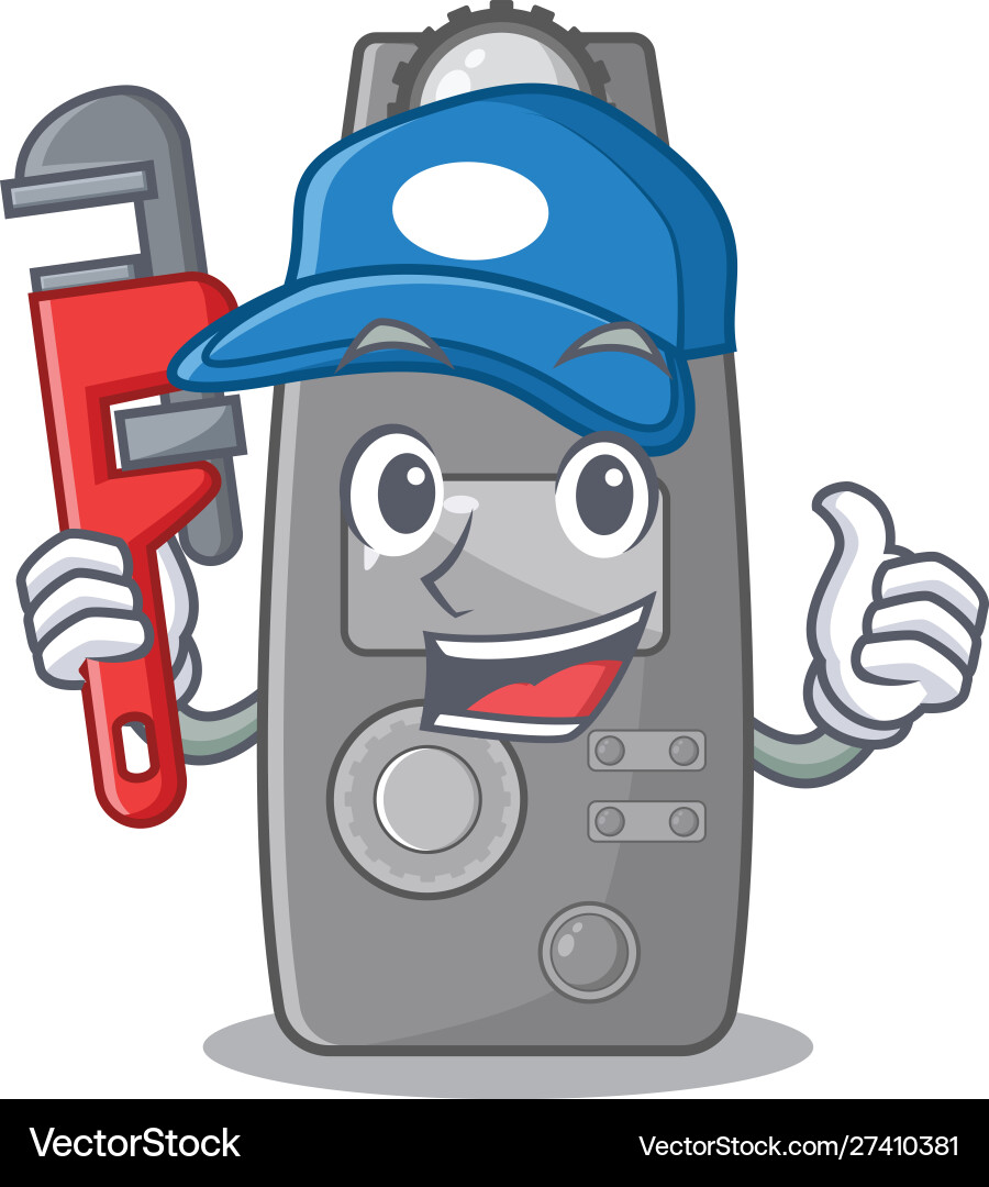 Plumber light meter with in character Vector Image