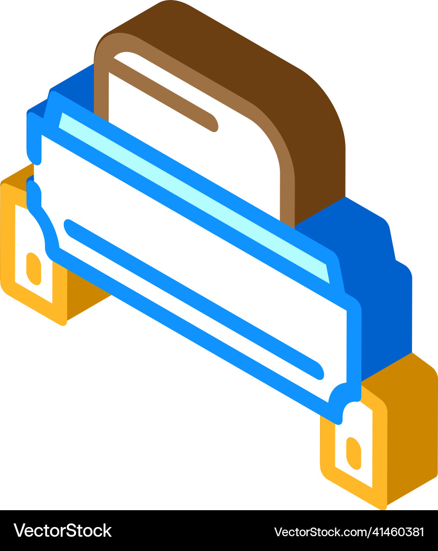 Push button switch isometric icon Push button switch isometric icon vector image