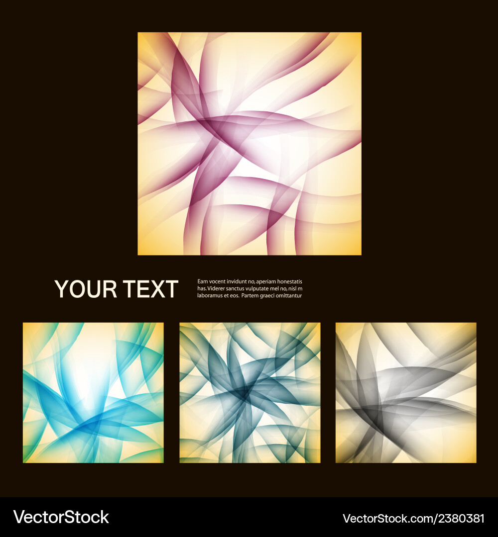 Set of abstract line background eps10 vector image