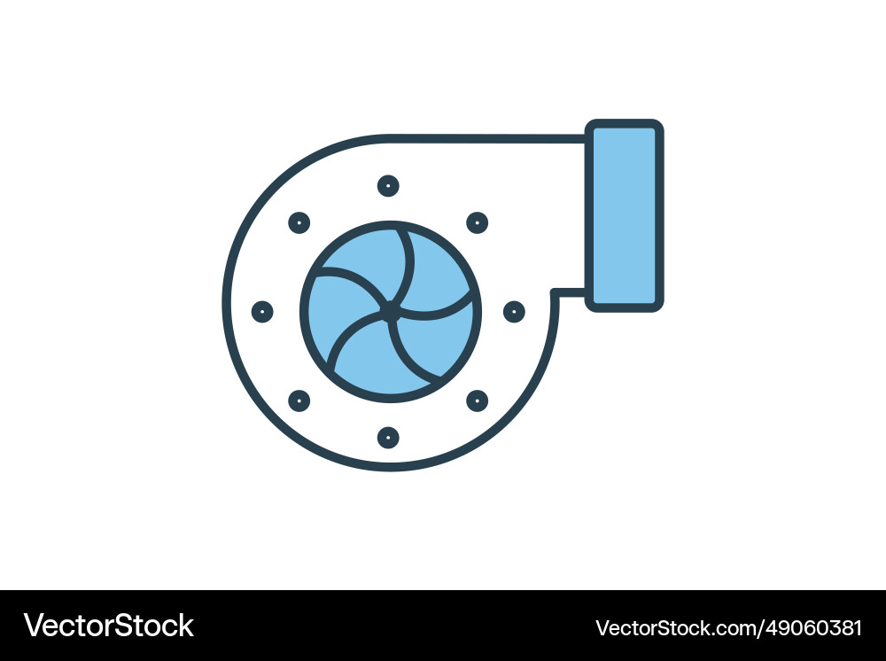 Turbo icon related to speed suitable for web Vector Image