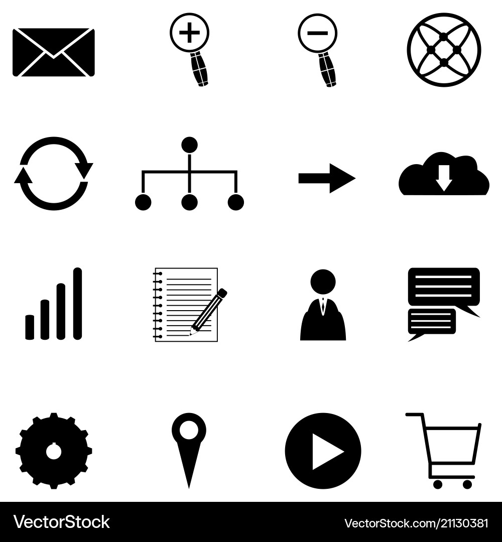 Web icon set vector image