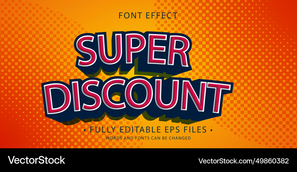 3d font effect with bold and fun style 3d font effect with bold and fun style vector image