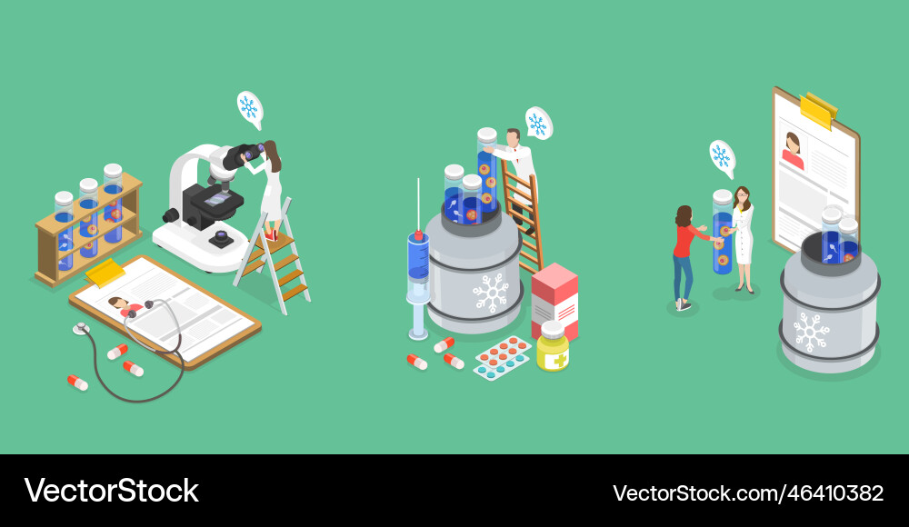 3d isometric flat conceptual Royalty Free Vector Image
