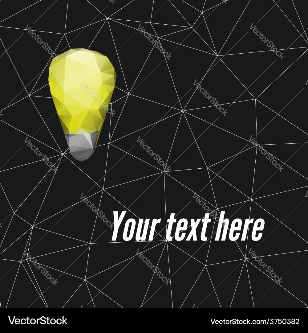 Abstract triangle poster design template idea in t vector image