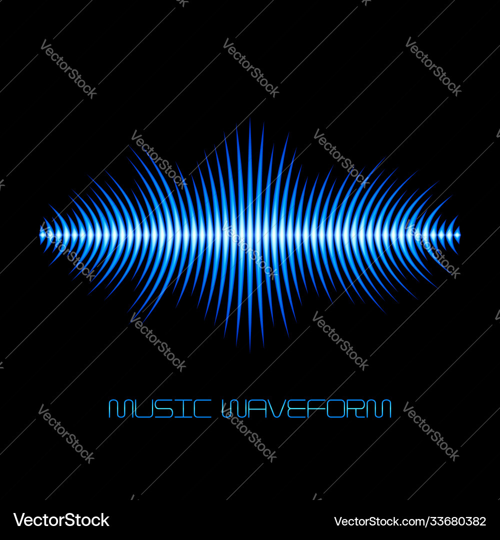 Blue sound waveform with sharp edges Blue sound waveform with sharp edges vector image
