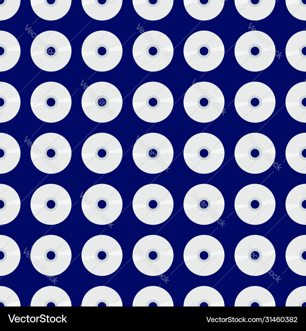 Cds pattern on white background Vector Image