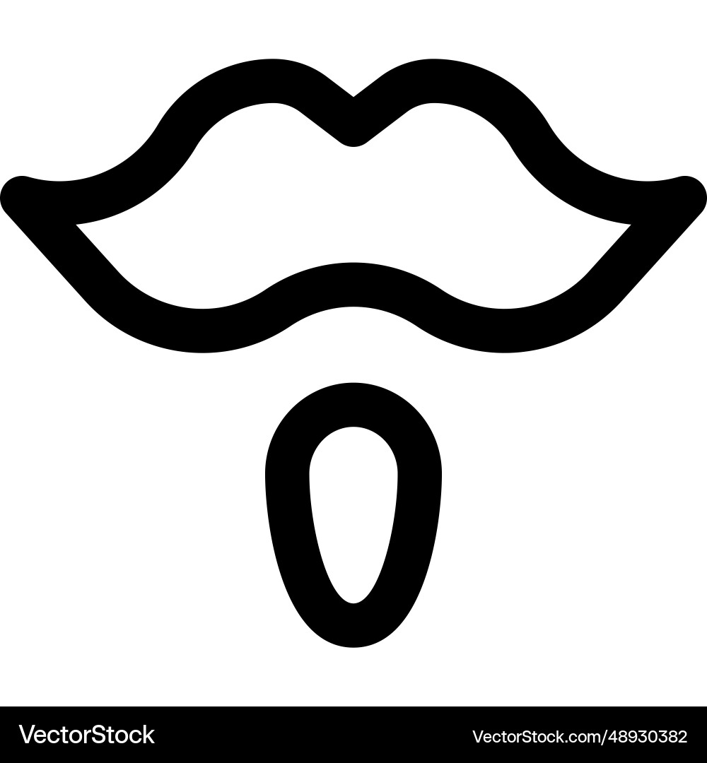 Dandy style mustache with a tip like shape beard Vector Image