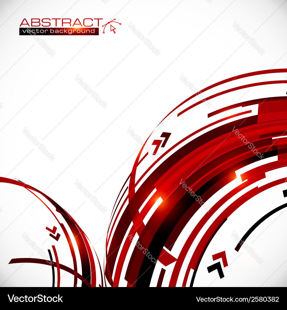 Dynamic Red and Black Circles Background vector image