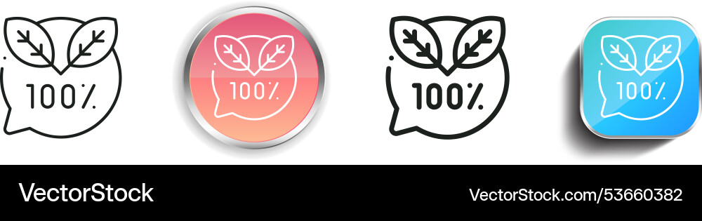 Eco friendly icon thin linear regular and button Eco friendly icon thin linear regular and button vector image