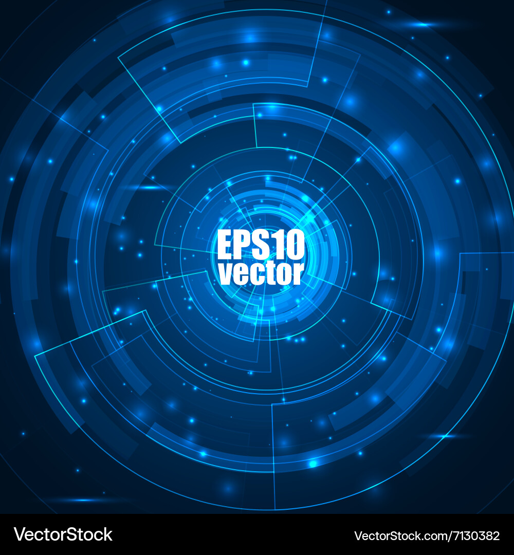 Futuristic Tech Background with Glowing Networks vector image