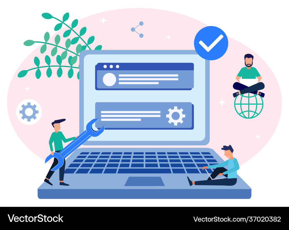 Graphic cartoon character programming Graphic cartoon character programming vector image