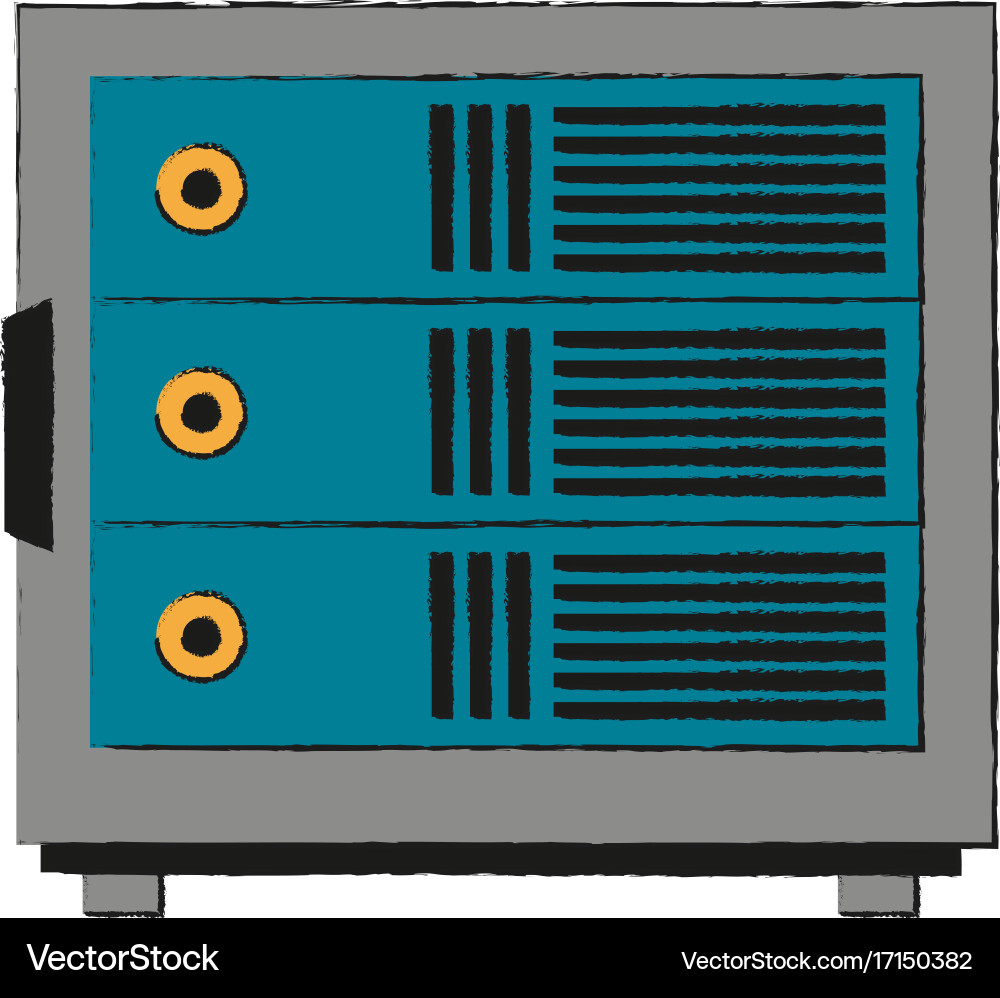 Isolated web hosting design vector image