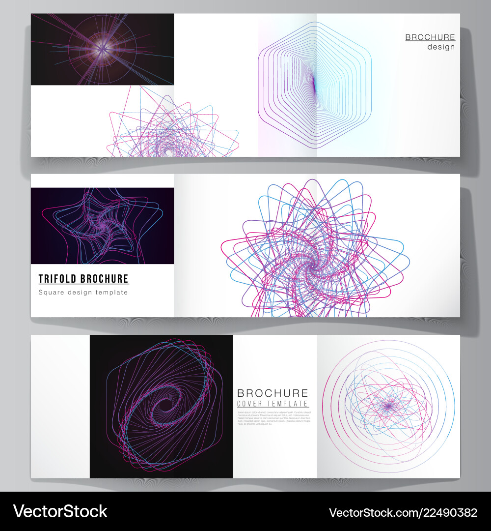 Layout of two square format covers design Layout of two square format covers design vector image