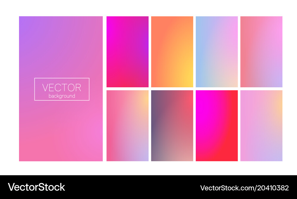Modern gradient set abstract background Vector Image