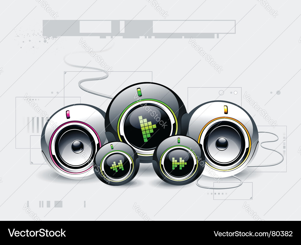 Modern Sound System Vector Image