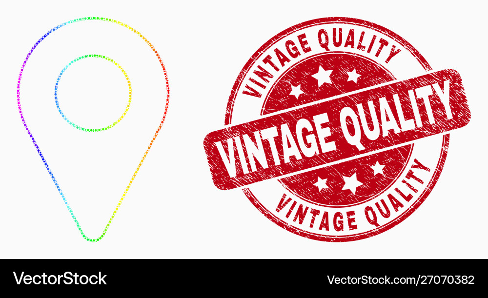 Rainbow colored dot map pointer icon Vector Image