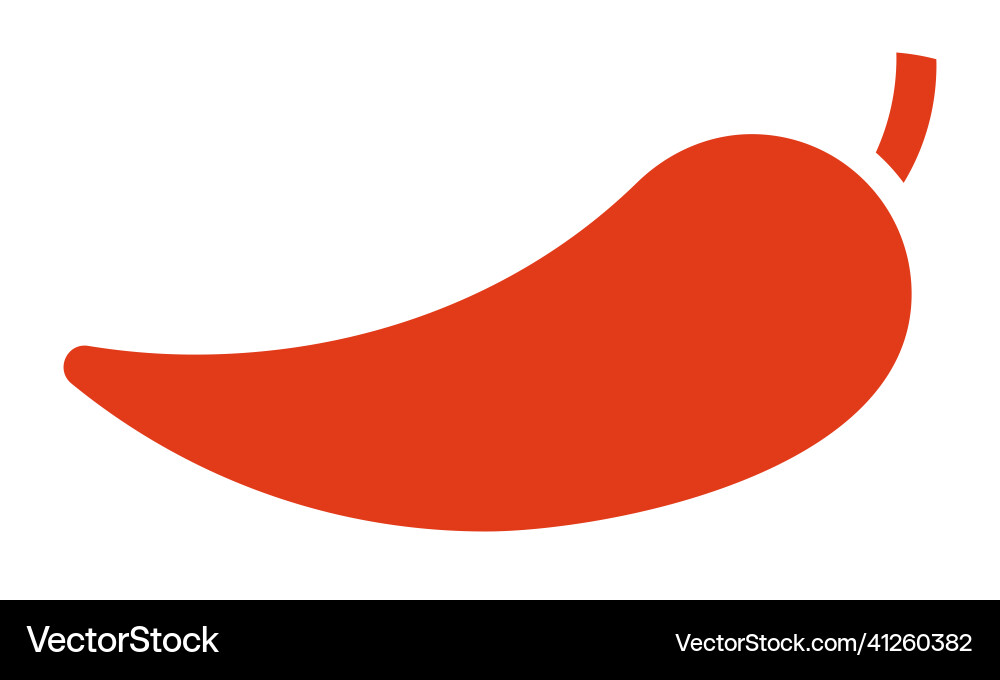 Red chili pepper shape Royalty Free Vector Image
