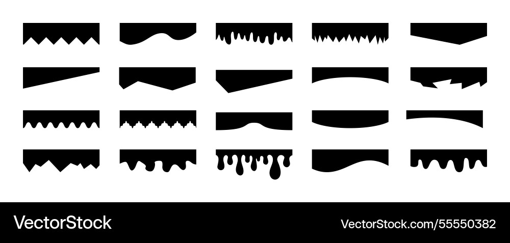 Separators shapes for website presentation set Separators shapes for website presentation set vector image