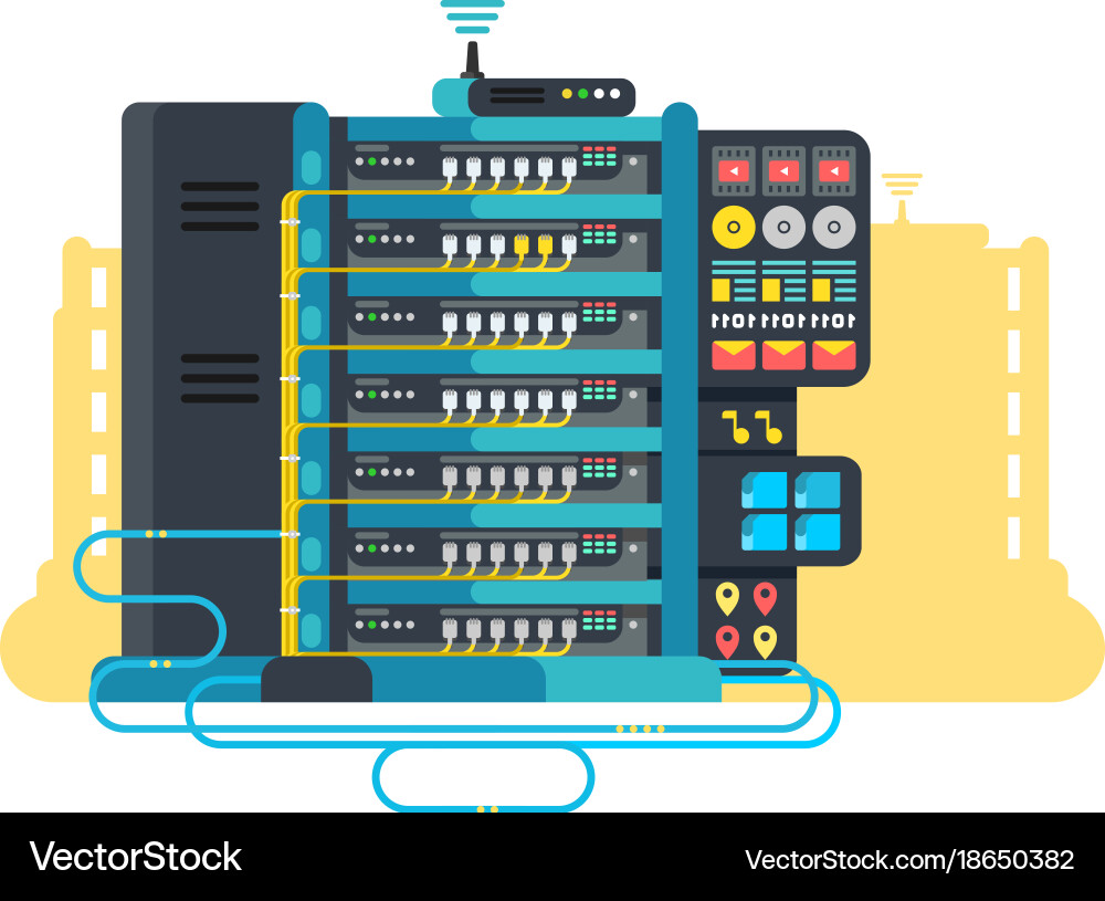 Server Data Center Technology vector image