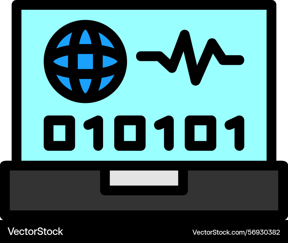 Swift pulse line filled style icon design vector image