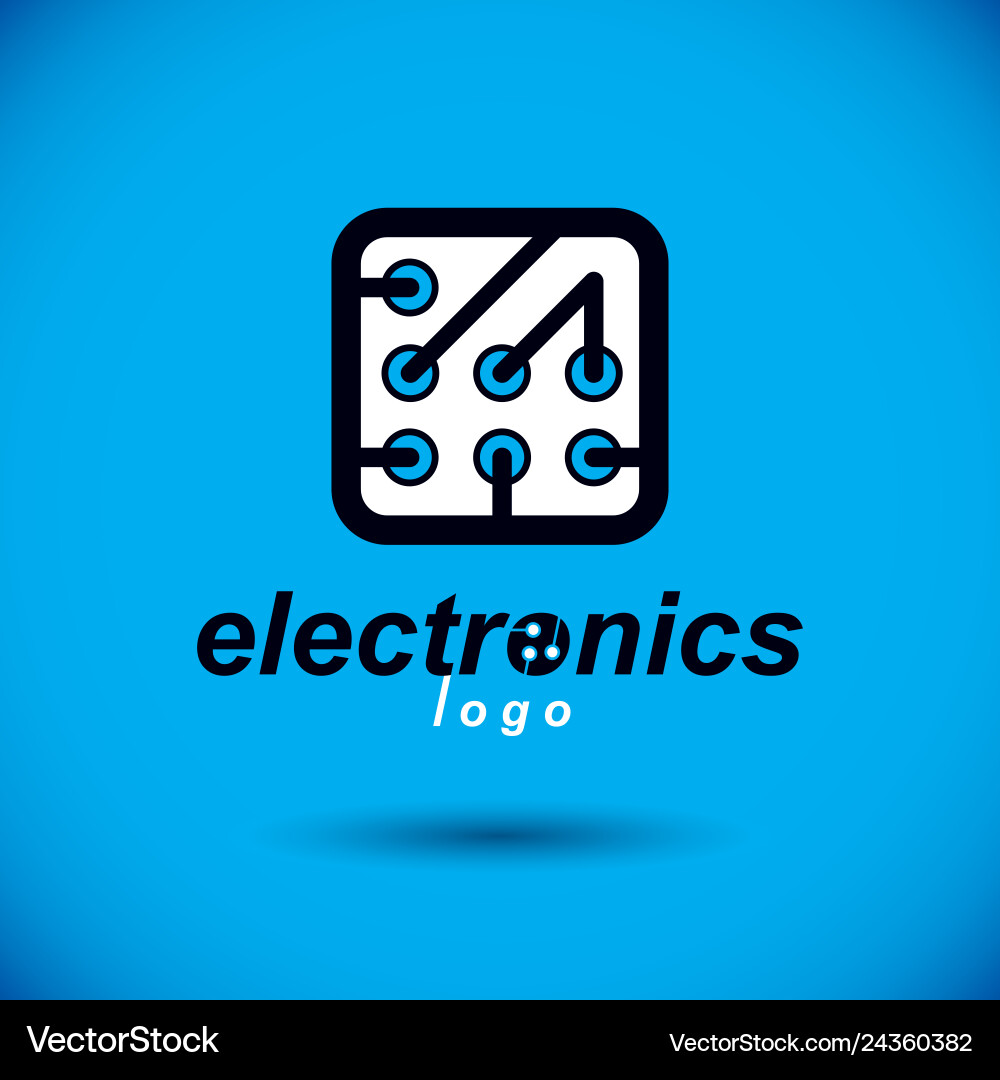 Technology cpu design with square microprocessor Technology cpu design with square microprocessor vector image