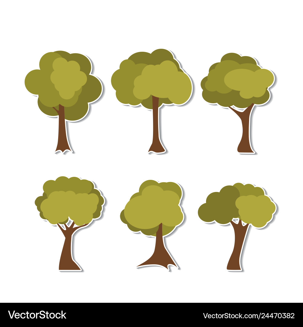 Tree icons set Tree icons set Vector Image