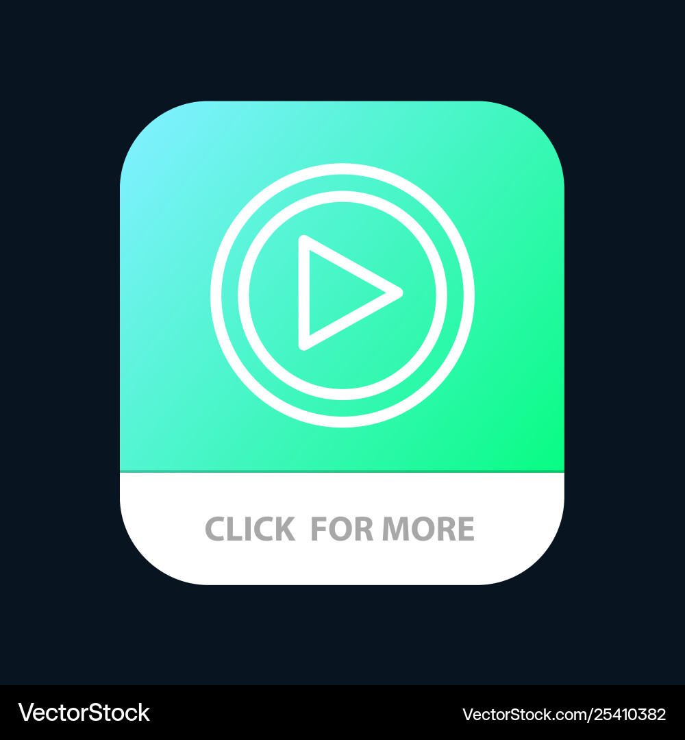 Video interface play user mobile app button Vector Image