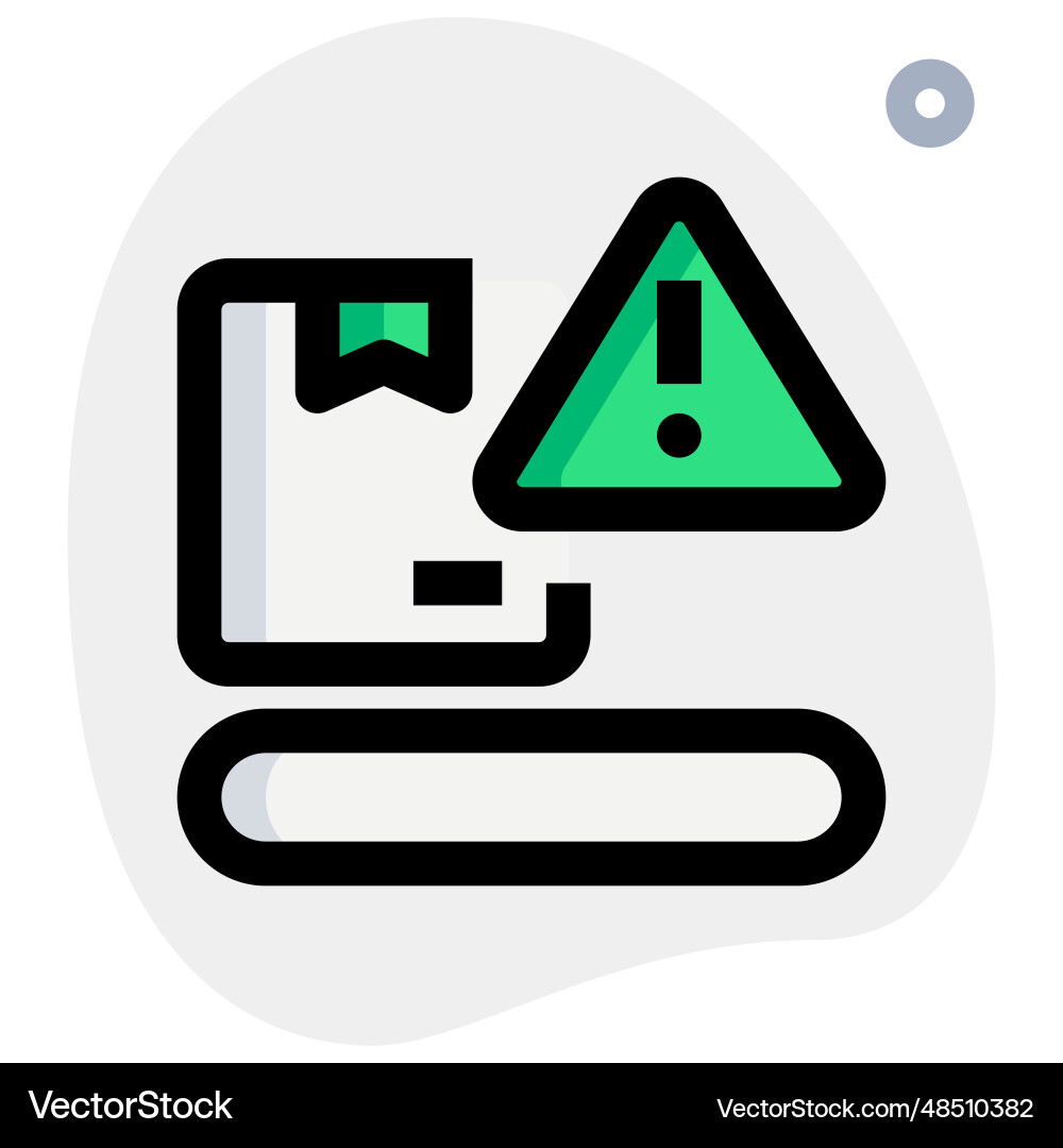 Warning indication in conveyor machine vector image