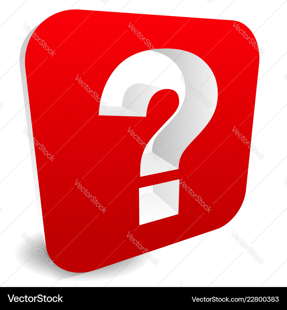 3d red question mark graphics for related 3d red question mark graphics for related vector image