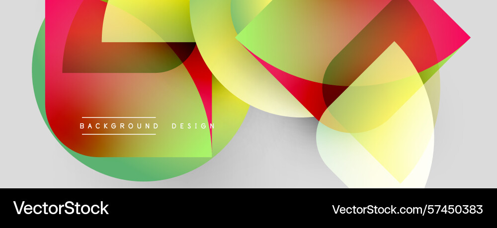 Abstract colorful shapes overlap creating dynamic Vector Image