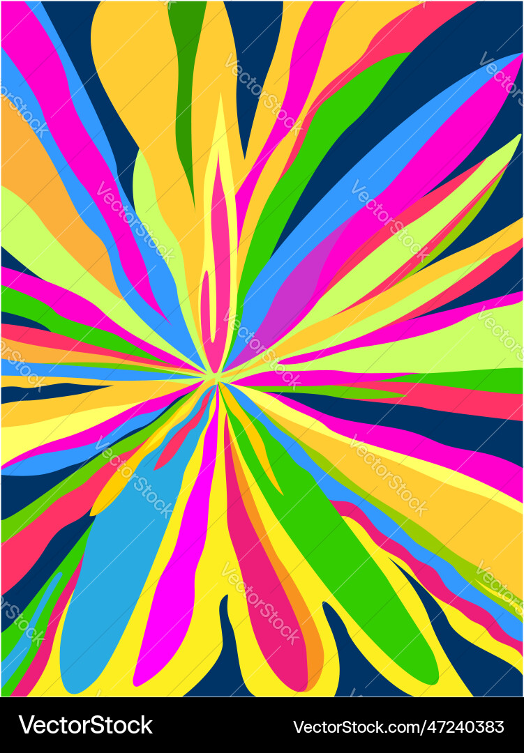 Abstract fantasy colorful petals flower Abstract fantasy colorful petals flower vector image