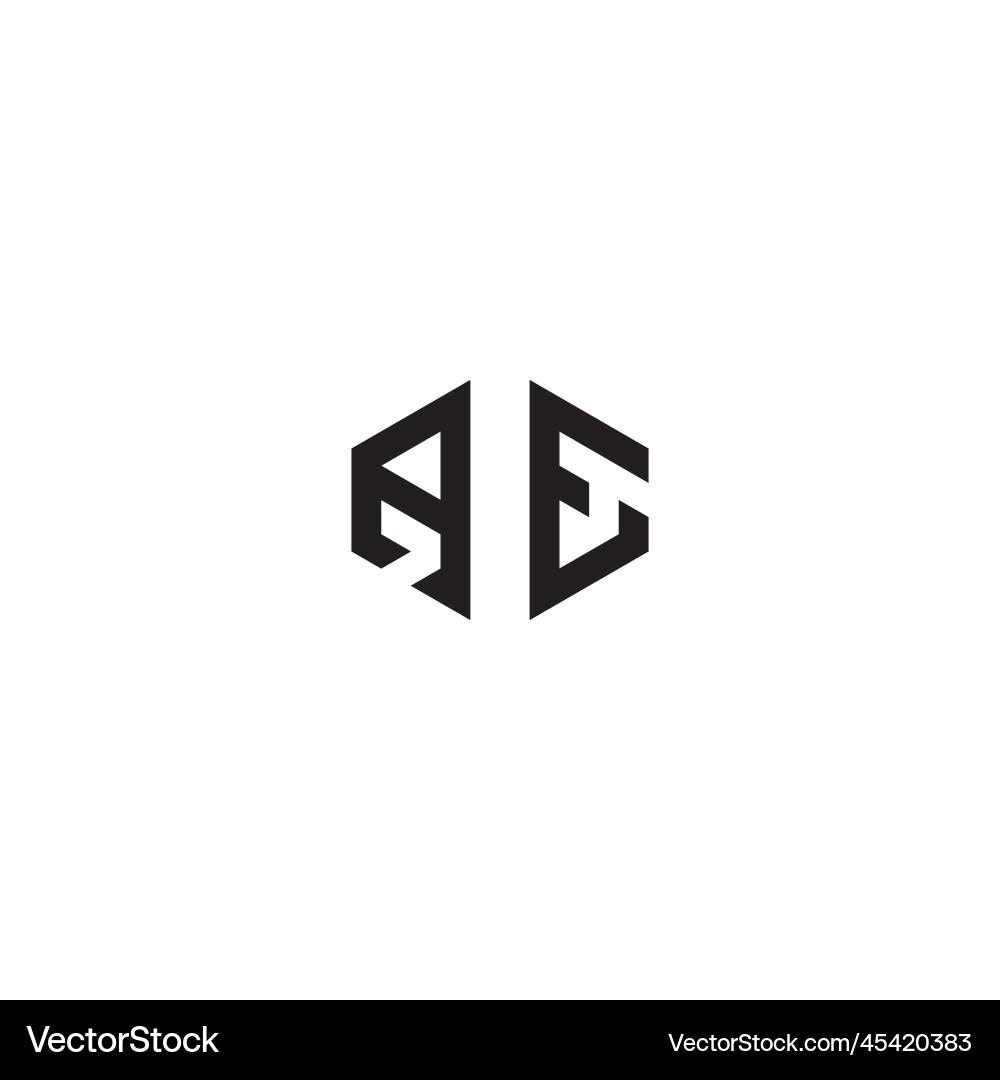 Ae geometric abstract concept logo initial Vector Image