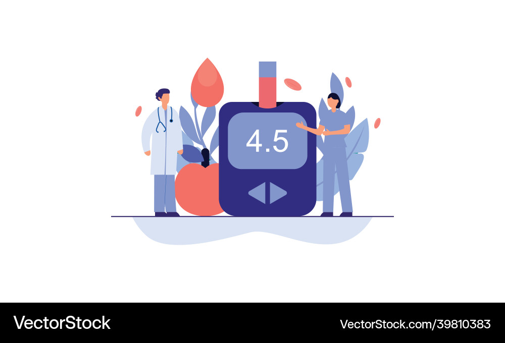Blood glucose testing meter Royalty Free Vector Image