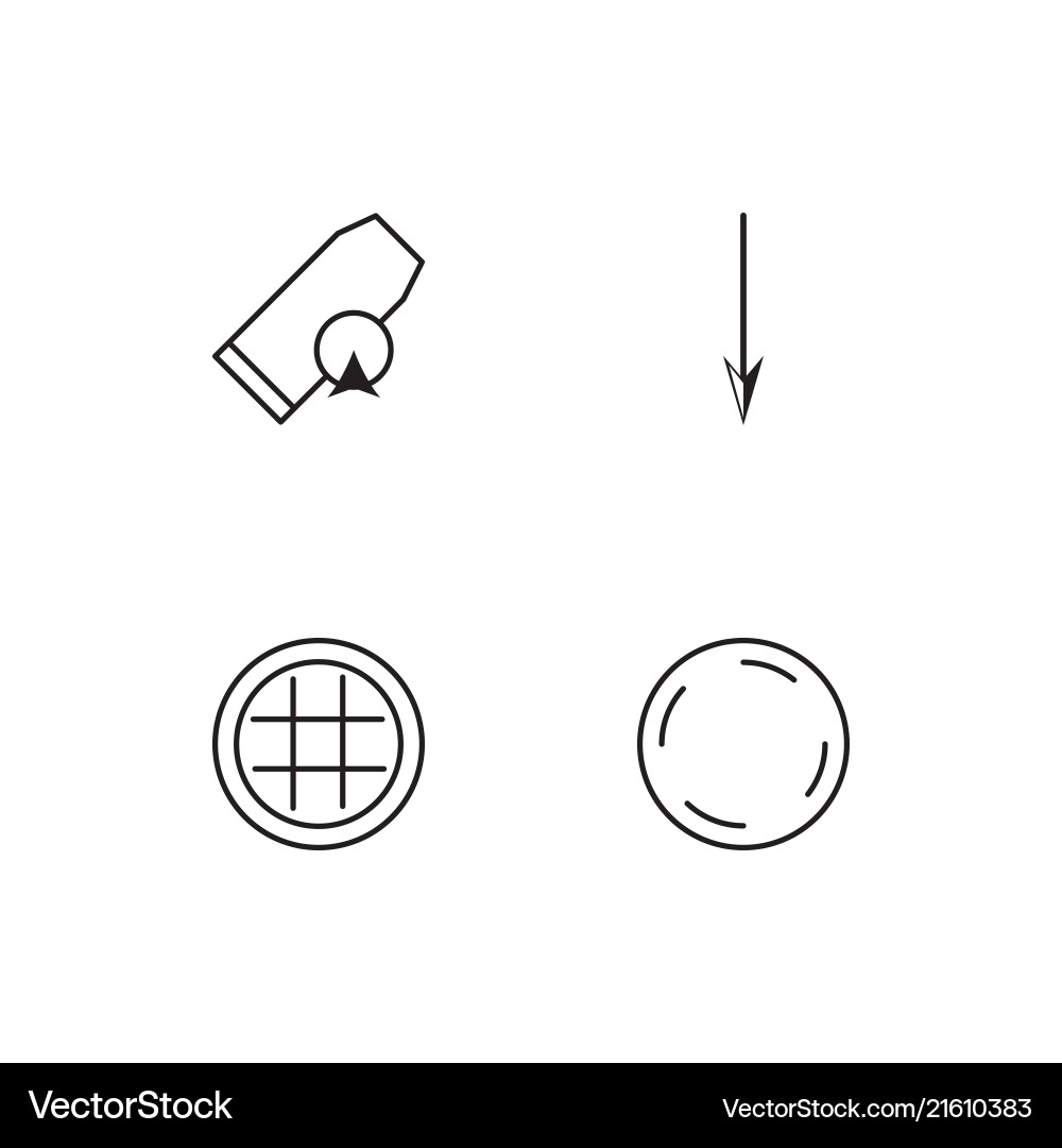 Commerce linear icons set simple outline vector image
