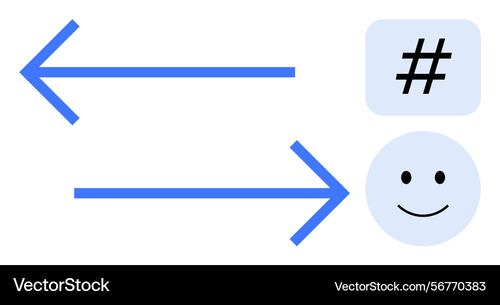 Communication flow representation with arrows Communication flow representation with arrows vector image