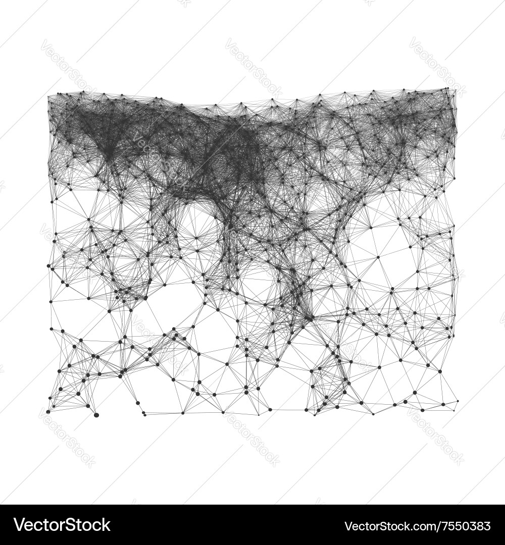 Complex Network Structure vector image