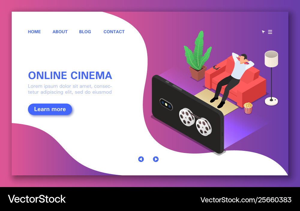 Concept view content on mobile devices a man Concept view content on mobile devices a man vector image