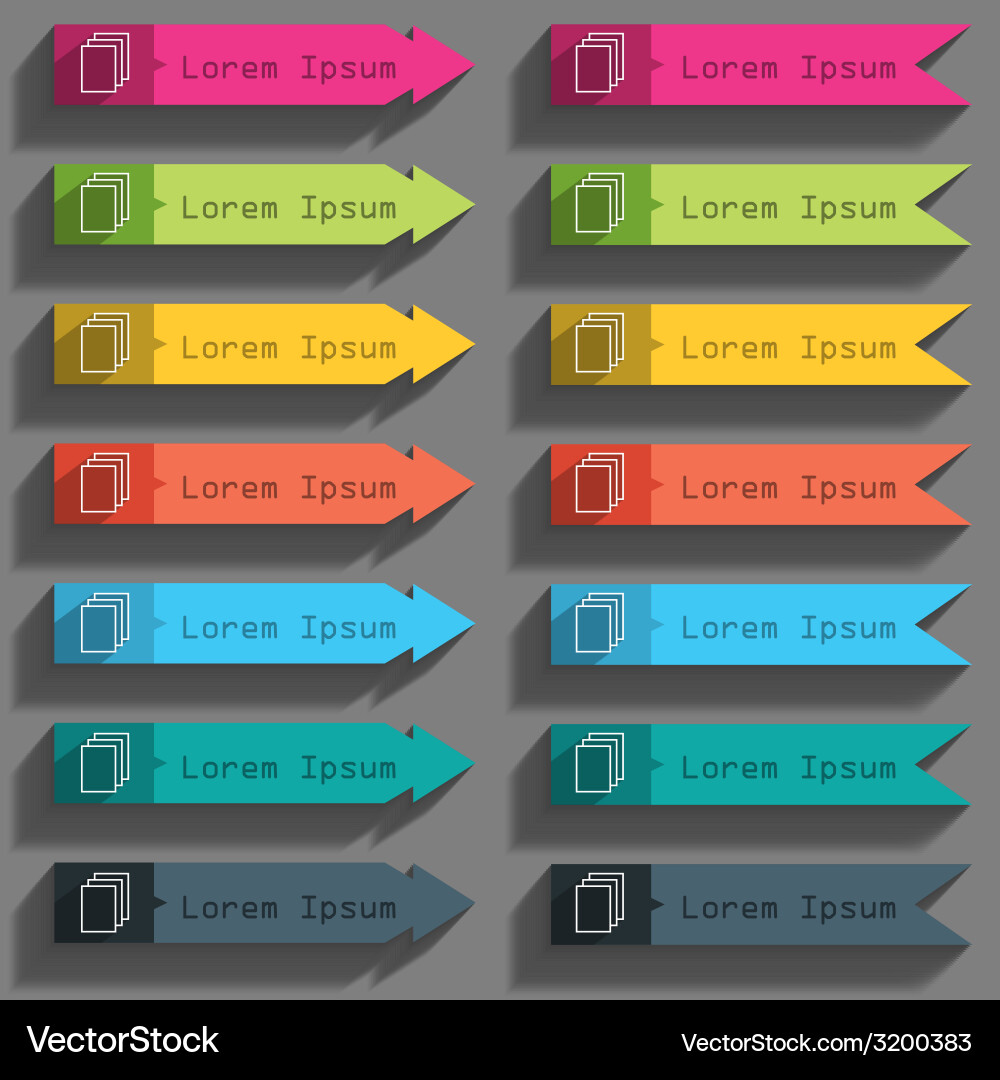Copy file sign icon duplicate document symbol set vector image