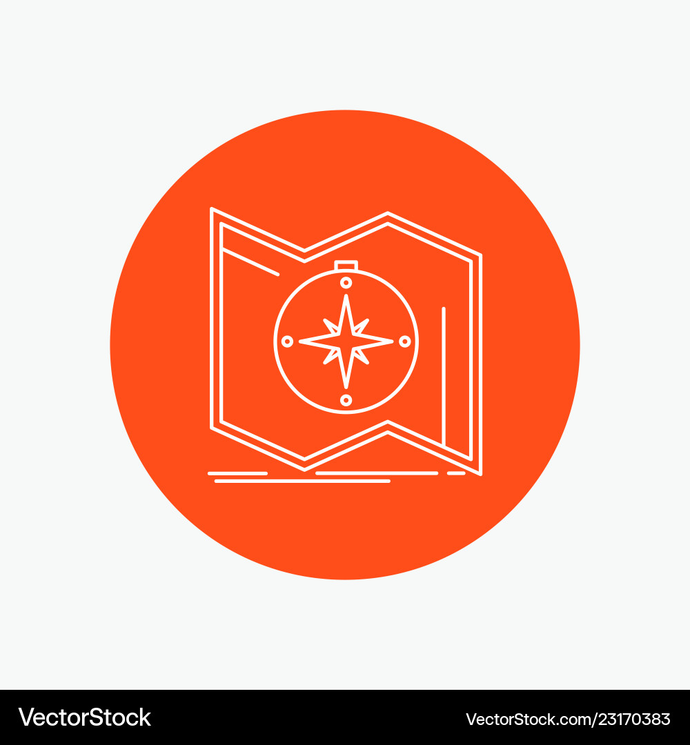 Direction explore map navigate navigation white Vector Image