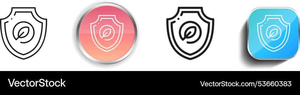 Eco friendly icon thin linear regular and button Eco friendly icon thin linear regular and button vector image
