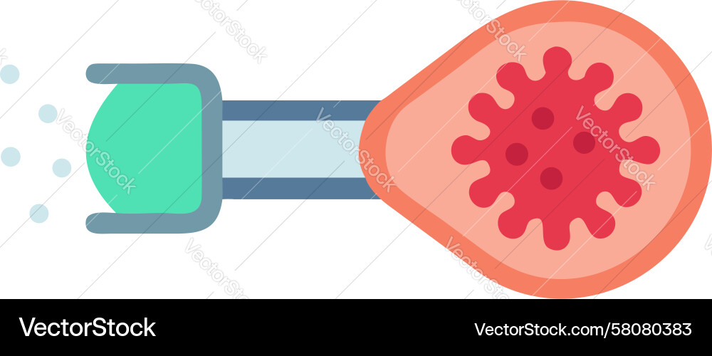 Escaping Virus Lab Flask Vector Image