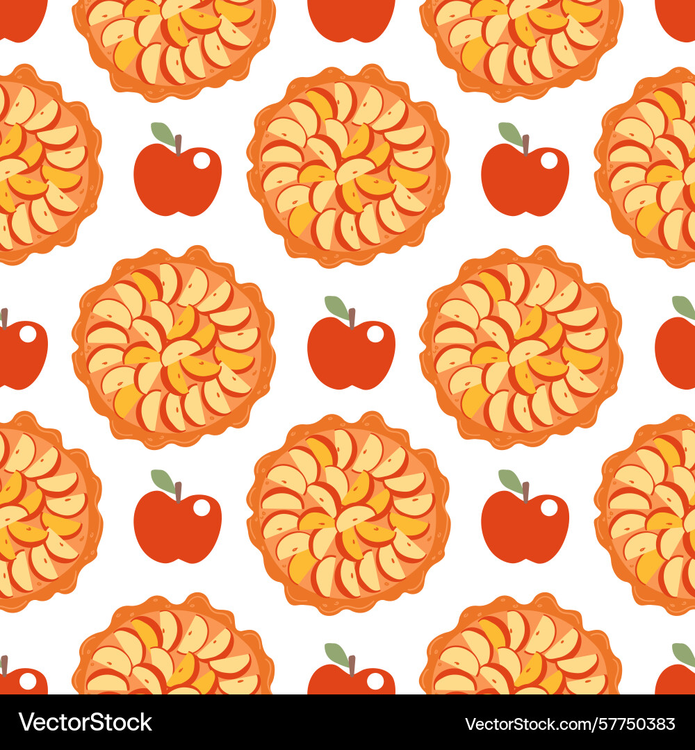 Fruit pie seamless pattern for hello Vector Image