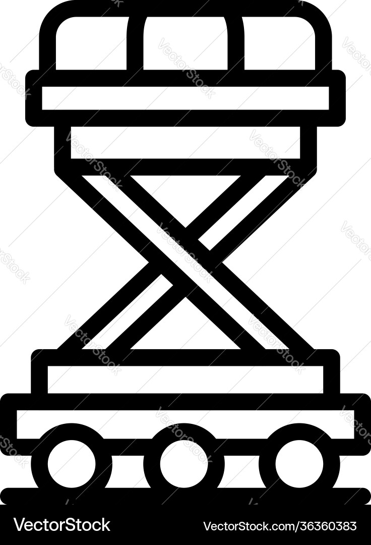 Gepäck Flugzeug Trolley-Symbol Umriss Stil Gepäck Flugzeug Trolley-Symbol Umriss Stil vektorbild
