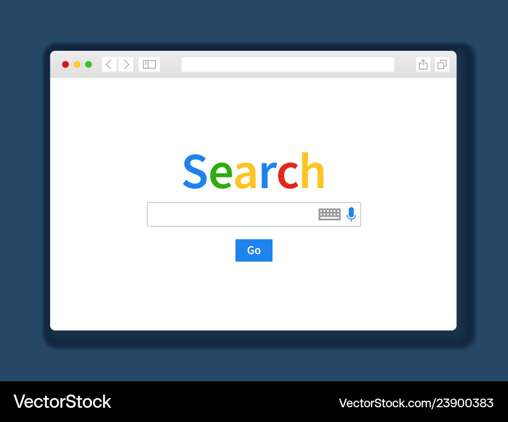 Internet search window browser engine Internet search window browser engine vector image
